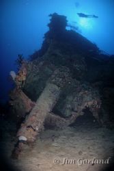 I-169 Periscope and damaged conning tower - Chuuk by Jim Garland 